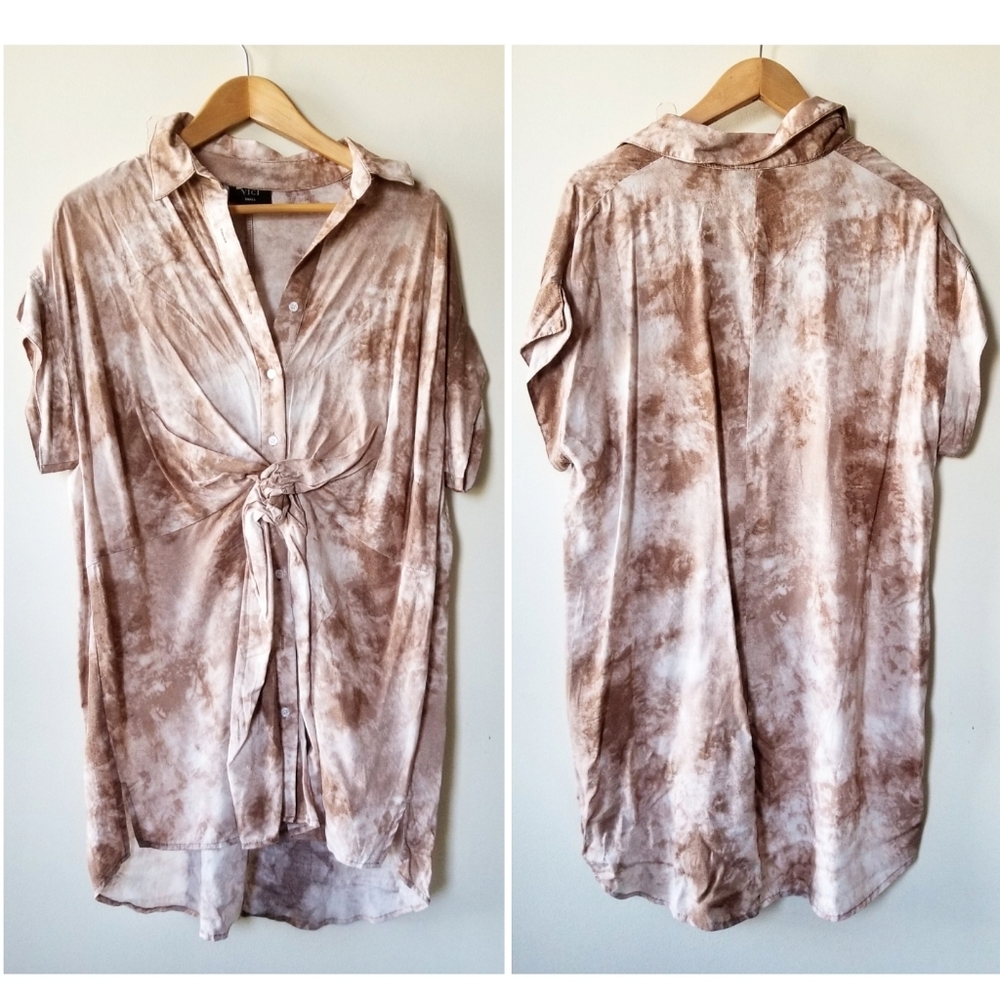 VICI Tie Dye Gathered Tshirt Dress